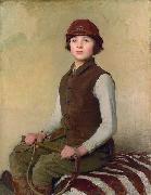 George Spencer Watson The saddlers daughter oil on canvas